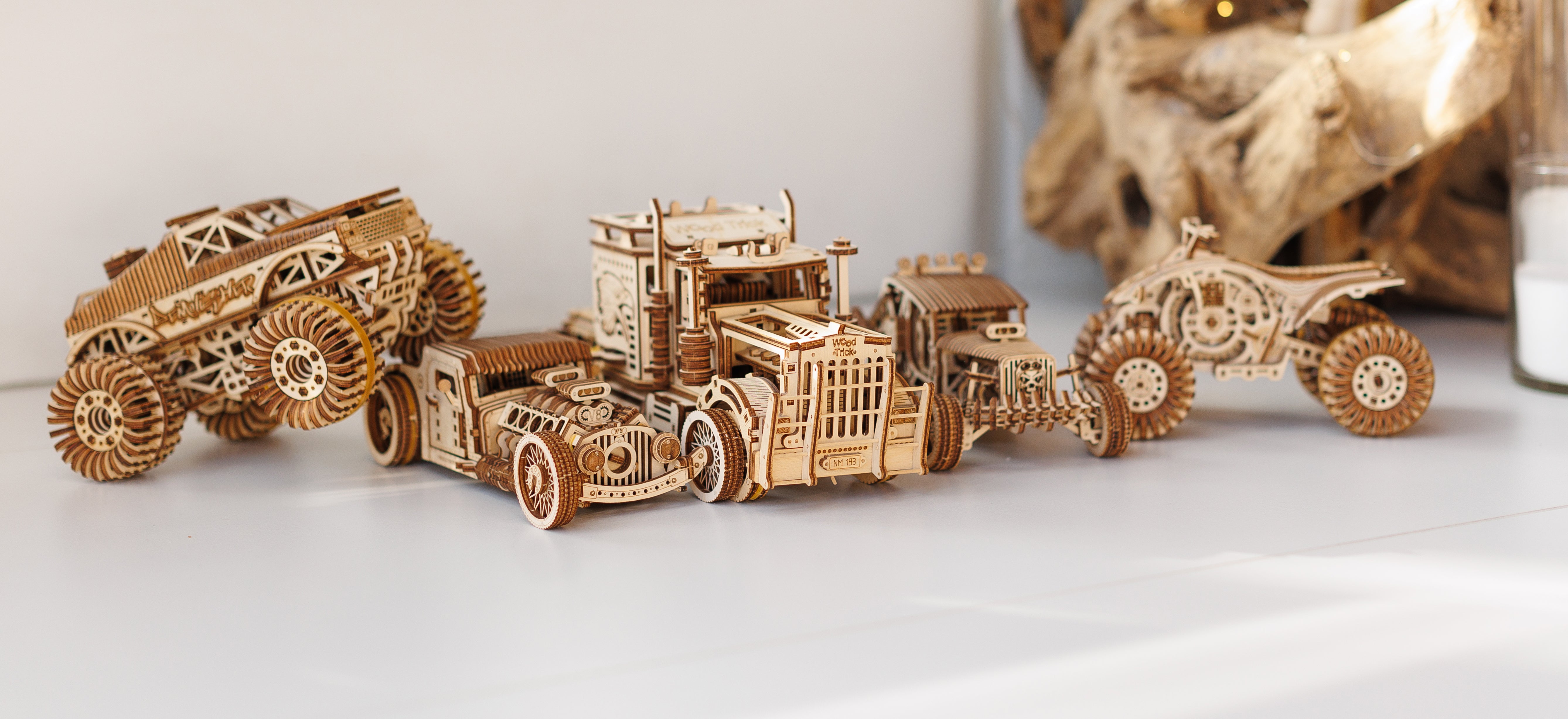  WOODEN.CITY Vintage Cars Monster Truck 4 - DIY 3D