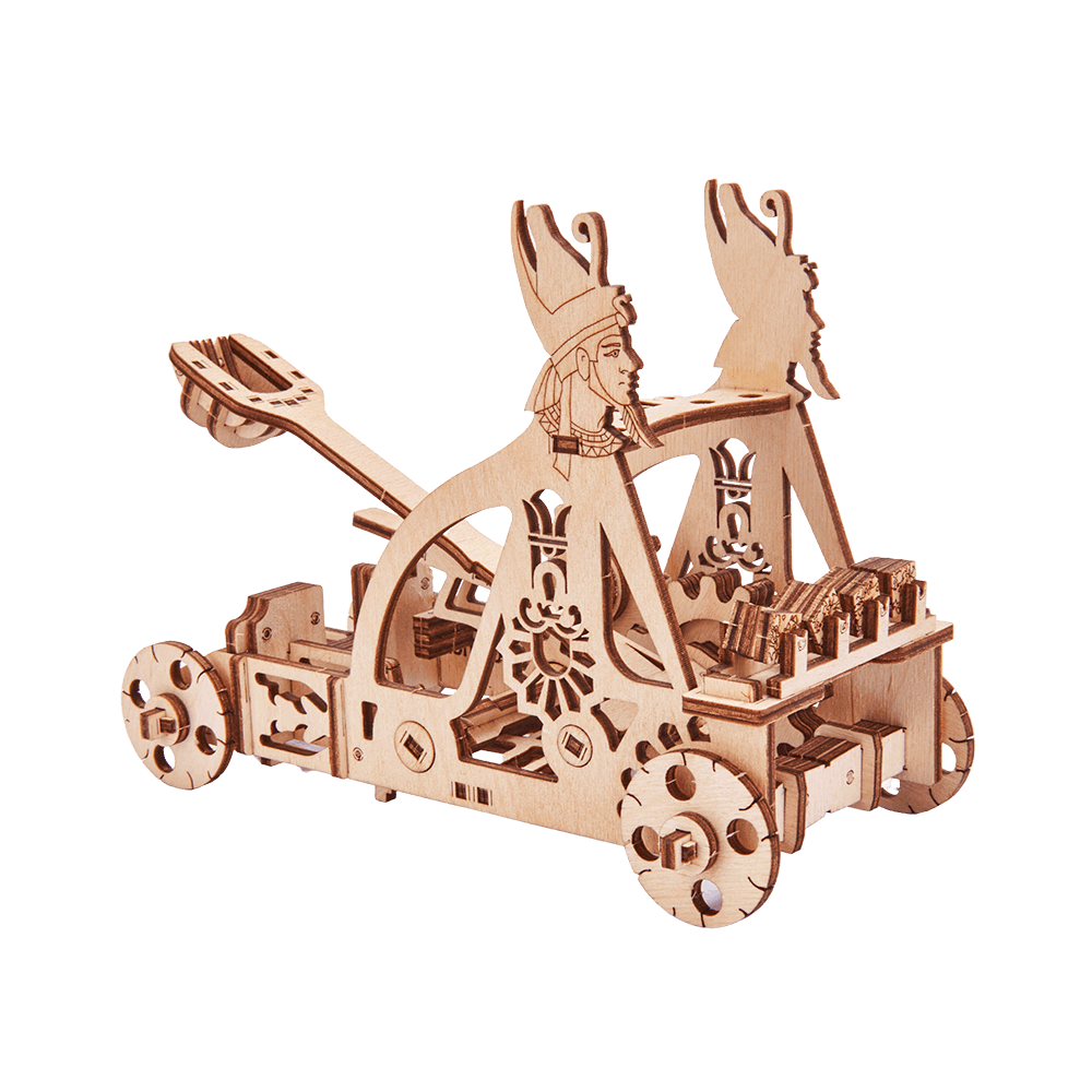 3D Wooden Puzzles DIY Model Kits Catapult Targeting Woodworking kit  Interactive Games Birthday Gift