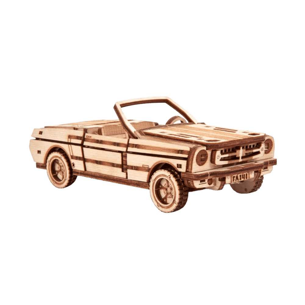 Wood Trick Hot Rod Wooden Model Car Kit to Build - Rides up to 32 feet -  Very Detailed and Sturdy - No Batteries - 3D Wooden Puzzle - Mechanical :  : Toys & Games