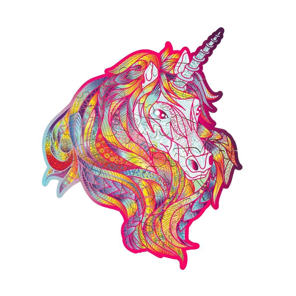 Mini puzzle Unicornio Blaze Azul Mini puzzle degradado de