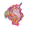 Blue Blaze Unicorn (mini color puzzle) image-1 English