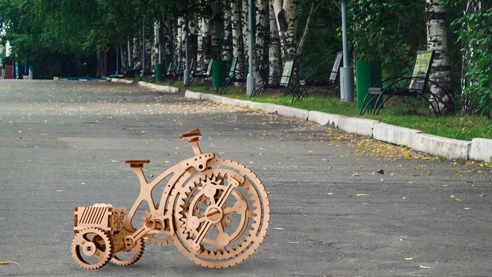 Bicycle - Wooden 3D mechanical model. No glue or cutting required Construction set