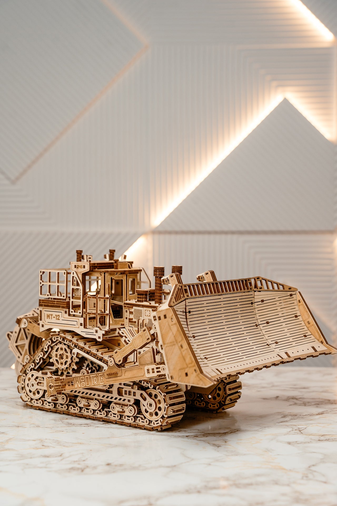 WoodTrick Terrain Titan wooden bulldozer model