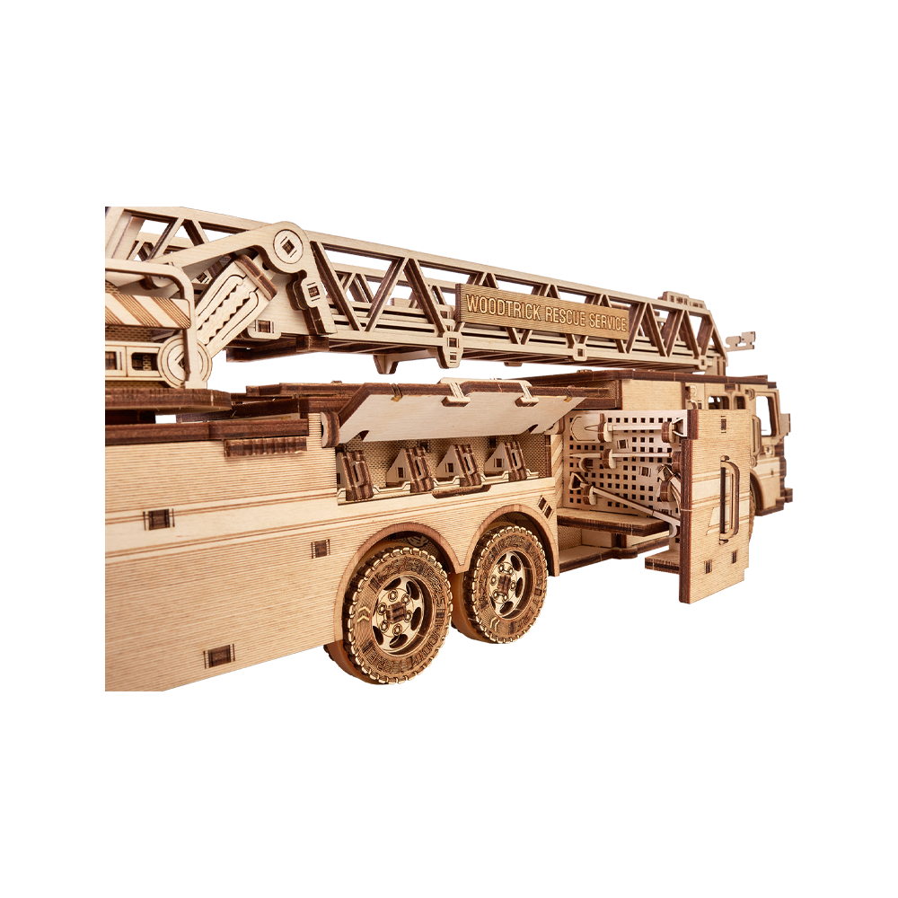 Wood Trick - Modelbouw 3D houten puzzel - Brandweerwagen - Brandweerauto - Rescue Firetruck (WDTK091) - 636 stukjes - Geen lijm noch verf nodig Wood Trick - Modelbouw 3D houten puzzel - Brandweerwagen - Brandweerauto - Rescue Firetruck (WDTK091) - 636 stukjes - Geen lijm noch verf nodig