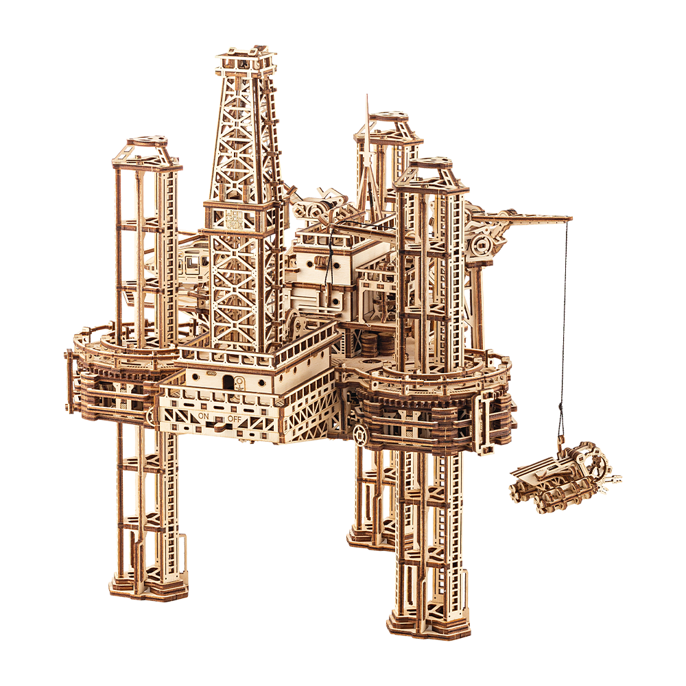 Wood Rik Rig Offshore Rig Platform Mechanical 3D Wooden model kit ️ WoodTrick – Wood ...