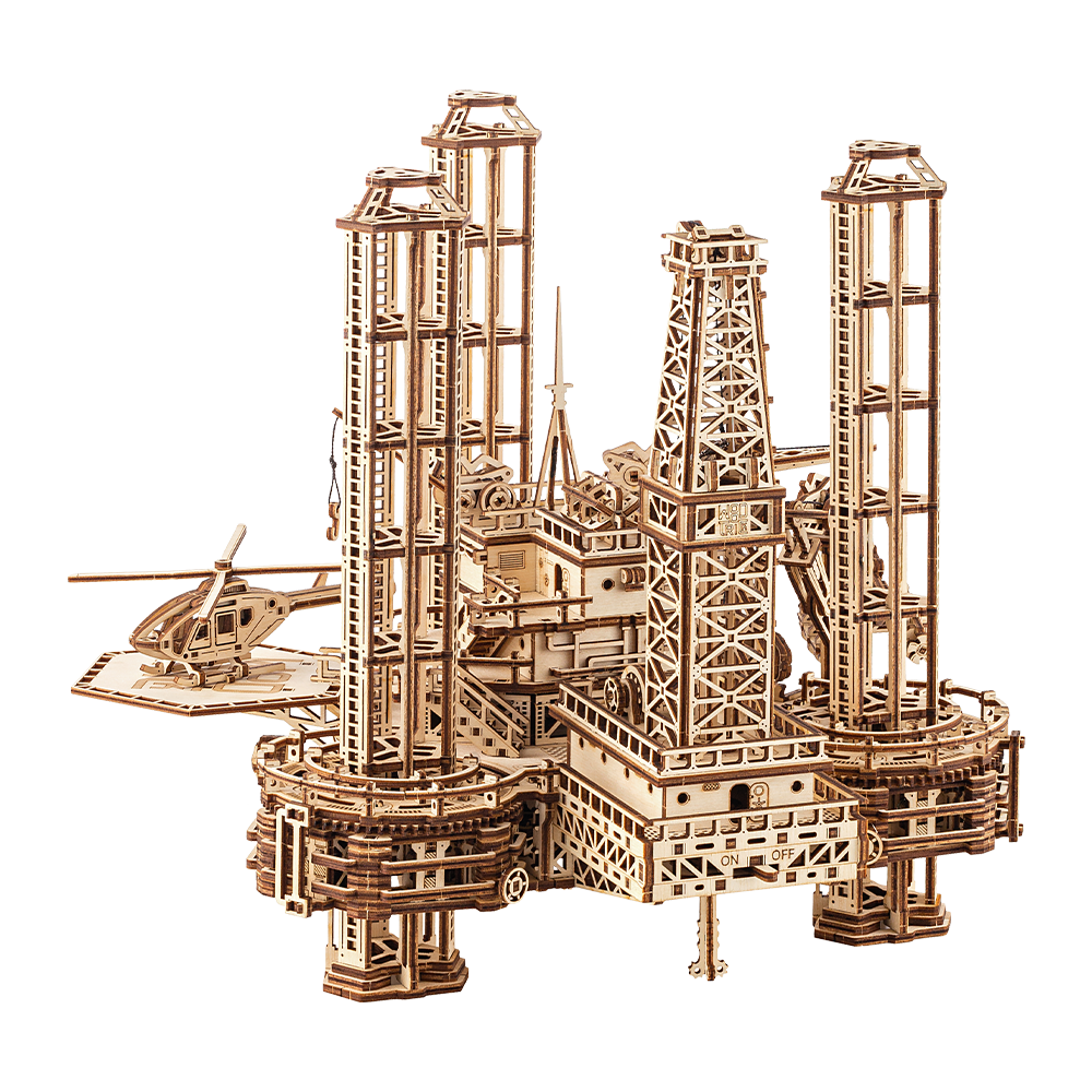 Wood Rik Rig Offshore Rig Platform Mechanical 3D Wooden model kit ️ WoodTrick – Wood ...