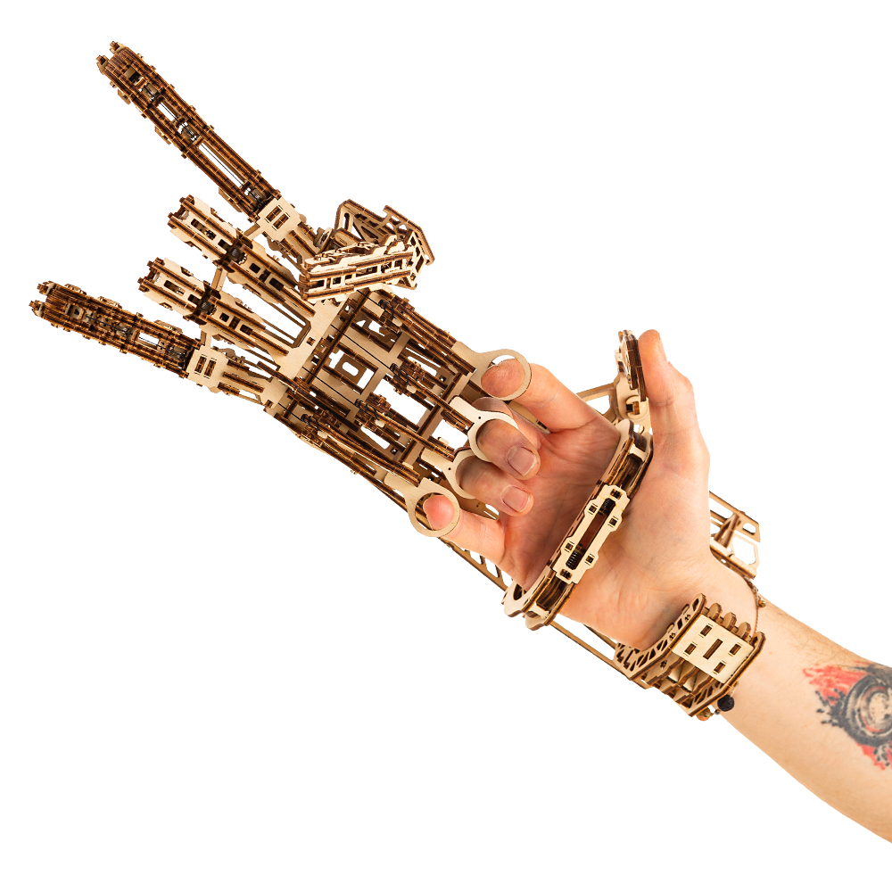 Wood Trick Wooden Robot Hand 3D houten puzzels voor volwassenen en kinderen om te bouwen - houten modelset voor volwassenen en kinderen Wood Trick Wooden Robot Hand 3D houten puzzels voor volwassenen en kinderen om te bouwen - houten modelset voor volwassenen en kinderen
