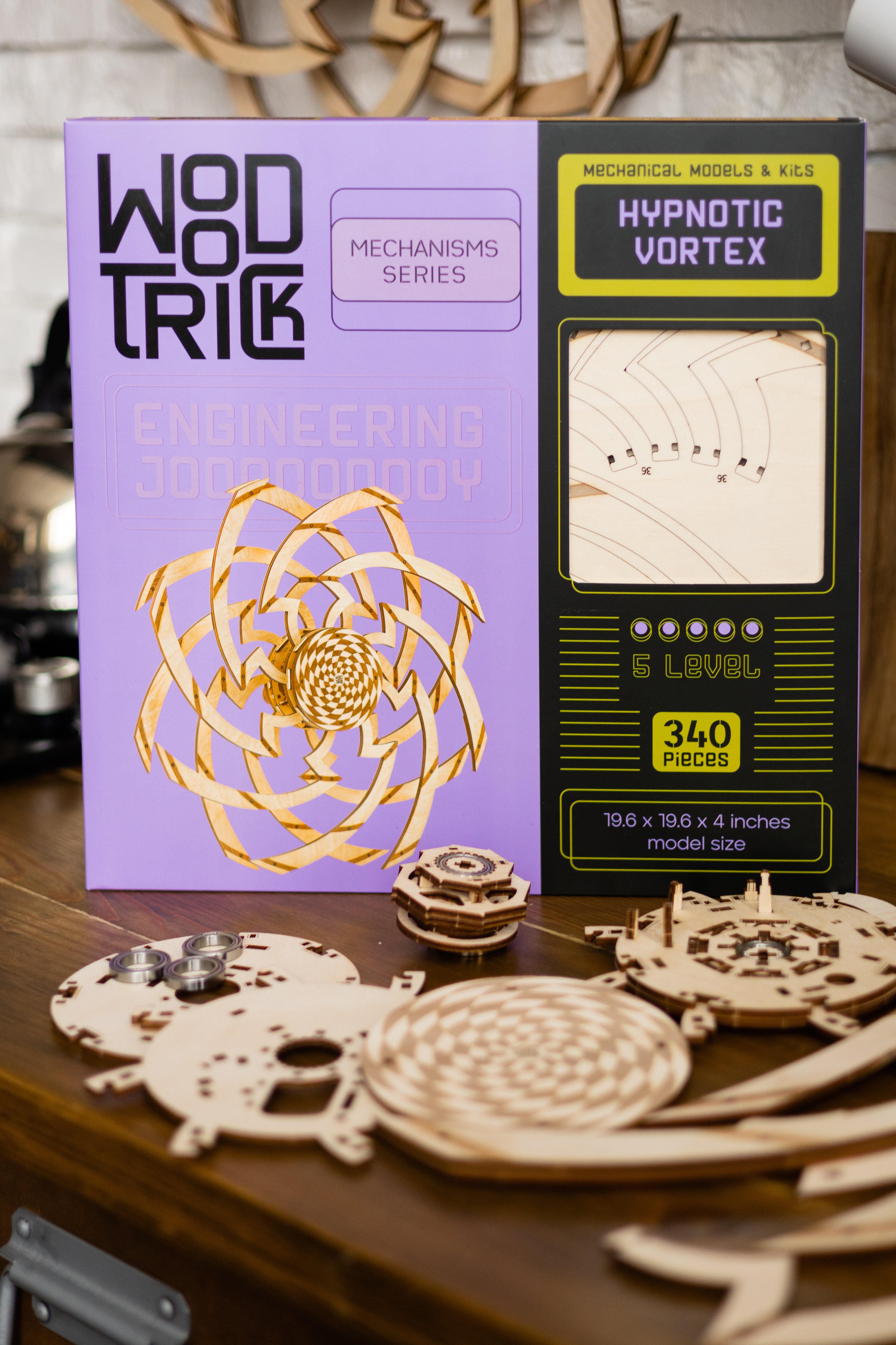 Wood Vortex Pattern Hypnotic Vortex Wood model kit ️ WoodTrick – Wood Trick