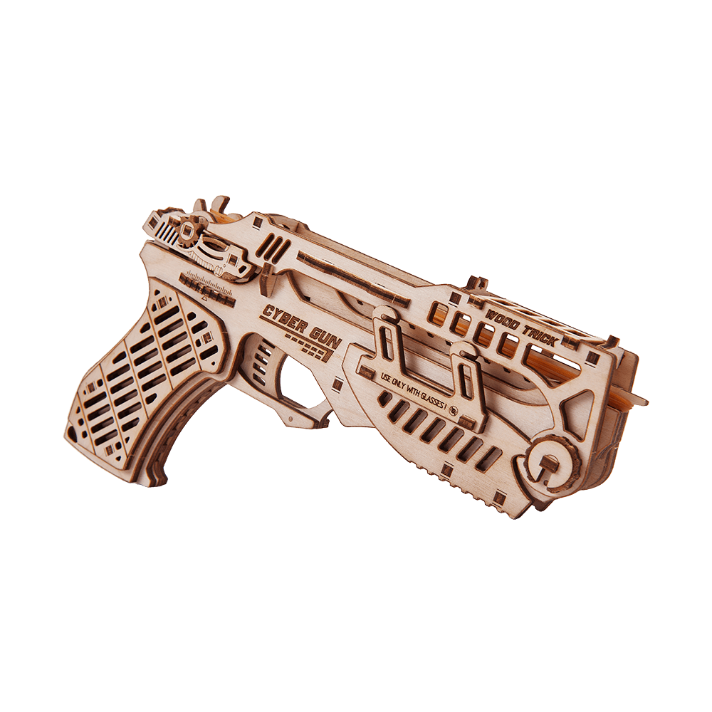 Cyber Gun Wood model kit ️ WoodTrick – Wood Trick