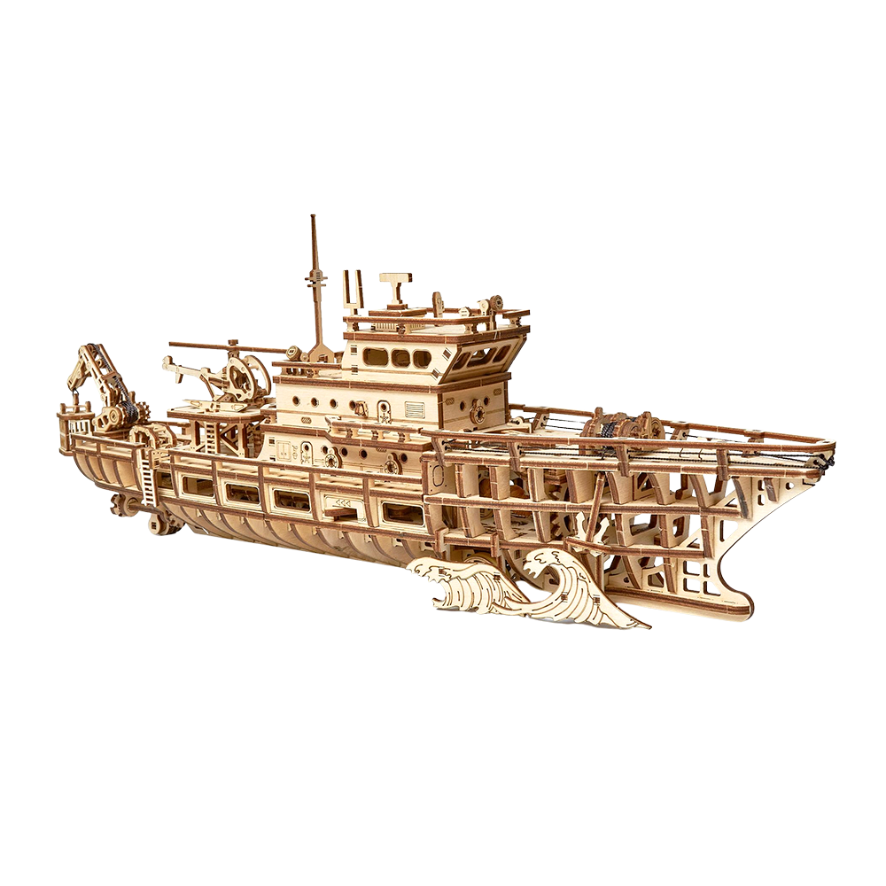 Ocean Explorer Yacht Wood model kit ✔️ WoodTrick – Wood Trick
