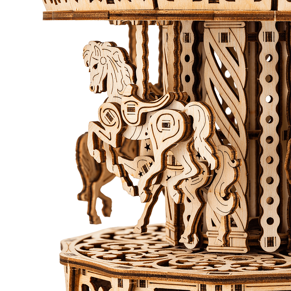 Parisian Carousel Wood model kit ️ WoodTrick – Wood Trick